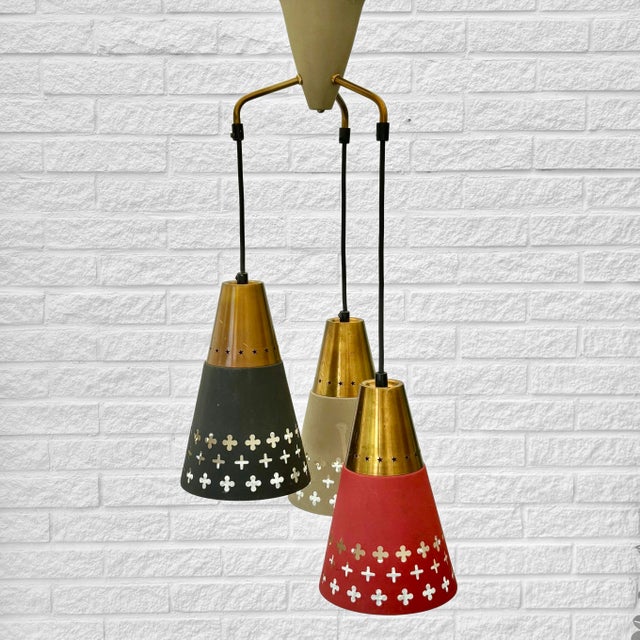 A striking scandinavian mid-century pendant lamp, model 5302, produced in sweden during the 1950s by einar bäckströms...