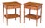 Bedside Tables in Faux Bamboo and Satin Birch, 1980, Set of 2 For Sale