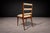 Set of Six Chairs in Hardwood & Beige Leather, Unknown, 1950s For Sale - Image 9 of 12