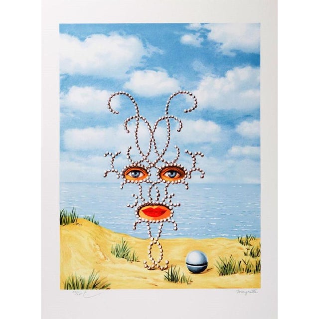 René magritte (after) - scheherazade interpretive lithograph after the work of rené magritte on bfk rives pure rag paper....