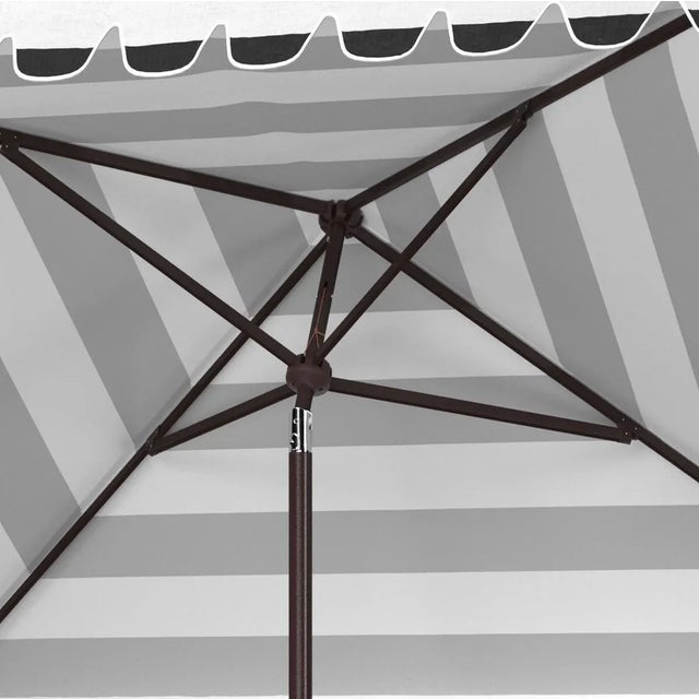 Vienna 7.5 Square Umbrella - Black/White For Sale - Image 4 of 4