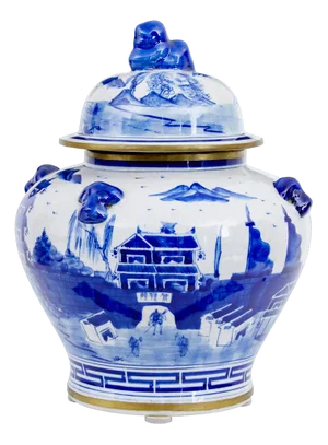 Decorative Ceramic Ginger Jar, 1960s