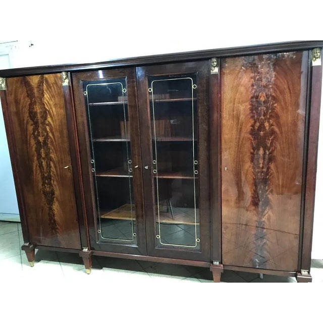 Brown Empire Style Mahogany Library, 1970s For Sale - Image 8 of 18