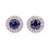 This stunning pair of pre-owned Tiffany & Co. stud earrings from the Soleste Halo collection features gorgeous royal blue...
