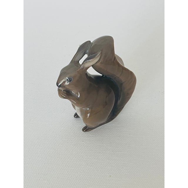 20 Th C Denmark Porcelain Small Squirrel Fogurine For Sale - Image 4 of 4