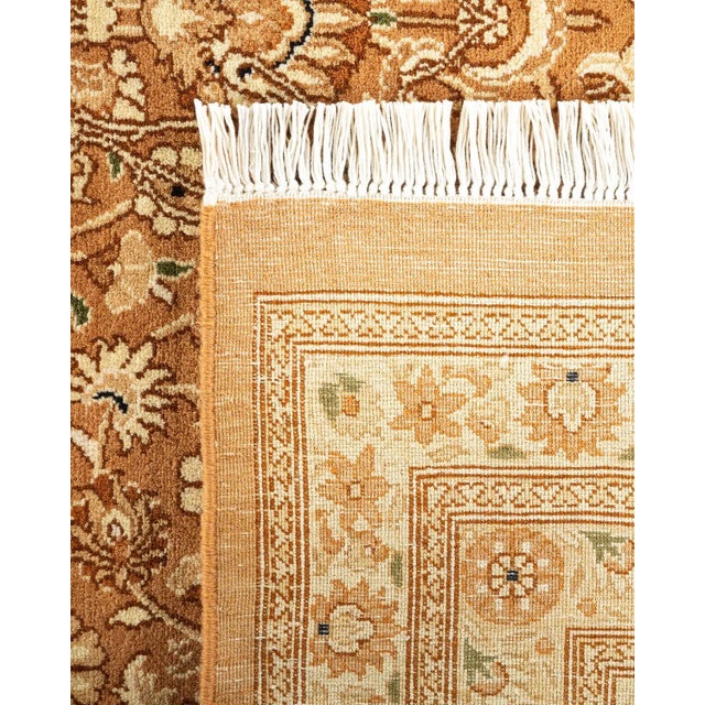 2000 - 2009 Mogul, One-of-a-Kind Hand-Knotted Area Rug - Yellow, 9' 10" x 13' 10" For Sale - Image 5 of 8