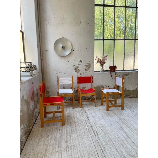 Modern Vintage Pine Chairs, 1980s, Set of 4 For Sale - Image 3 of 18