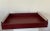2000s Global Views Red Leather Embossed Tray With Metal Handles For Sale - Image 11 of 11