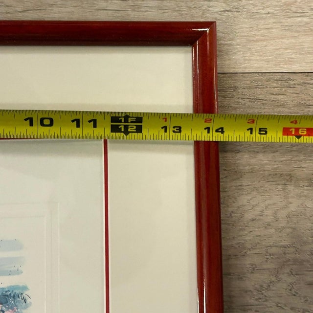 1970s Vintage Pierre Pages Fine Art Watercolor Print, Signed For Sale - Image 5 of 5