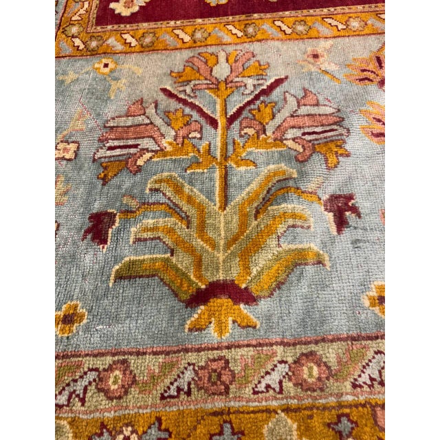 Pasargad DC Rust Original Antique Turkish Oushak Rug For Sale - Image 4 of 9