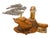 A beautifully made mixed-media sculpture by California artist Frank Sunseri, known for combining metalwork with naturally...