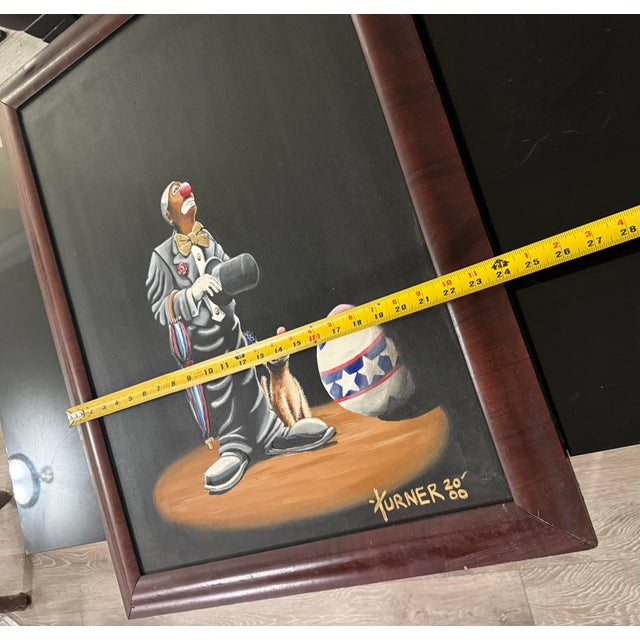 Ronn Turner 2000 Clown Oil Painting Lord Let Me Do Your Work Tonight 24x30 For Sale In Atlanta - Image 6 of 6