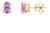 Tiny Amethyst Solitaire Stud Earrings in 14k- a Pair For Sale