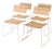 Wicker and Chrome Chairs, 1980s, Set of 4 For Sale