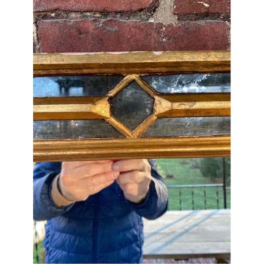 Gold Italian Giltwood Wall Mirror, Hollywood Regency, Lattice Design, 1965 For Sale - Image 8 of 15