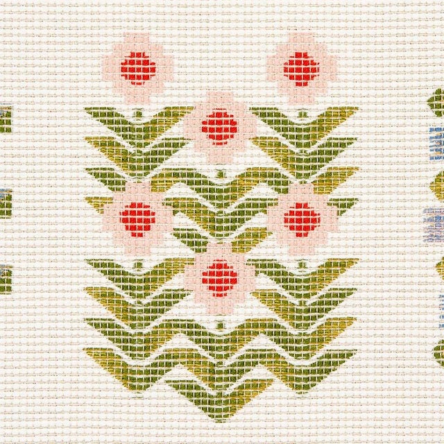 Traditional Sample - Schumacher Annika Floral Tapestry, Multi on Ivory For Sale - Image 3 of 4