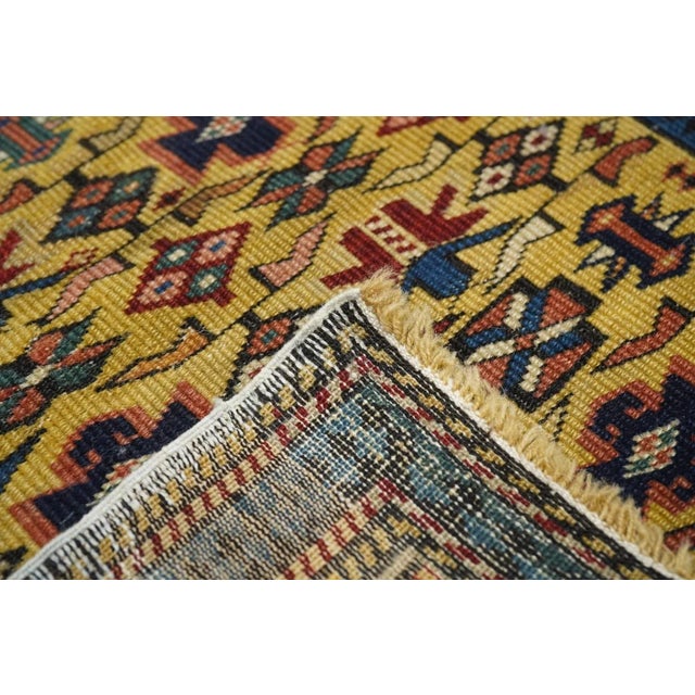 Antique Kuba Rug 3'2'' x 4'7'' For Sale - Image 9 of 9
