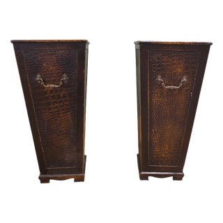 Mid-Century Modern Square Hotel Stick Stands, 1960, Set of 2 For Sale