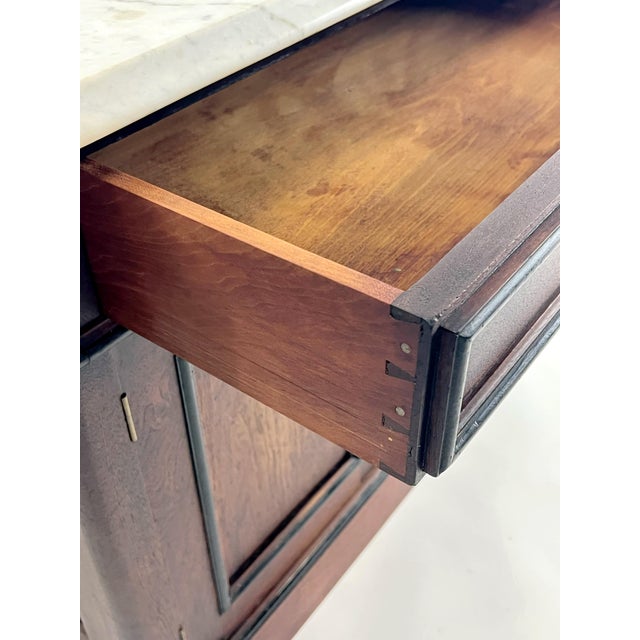 Antique Marble Top Wash Stand Commode For Sale In Atlanta - Image 6 of 11