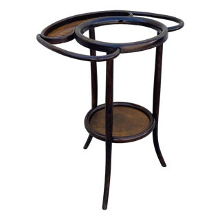 Vienna Secession Bent Oak Wash Shaving Stand Attributed to Thonet For Sale
