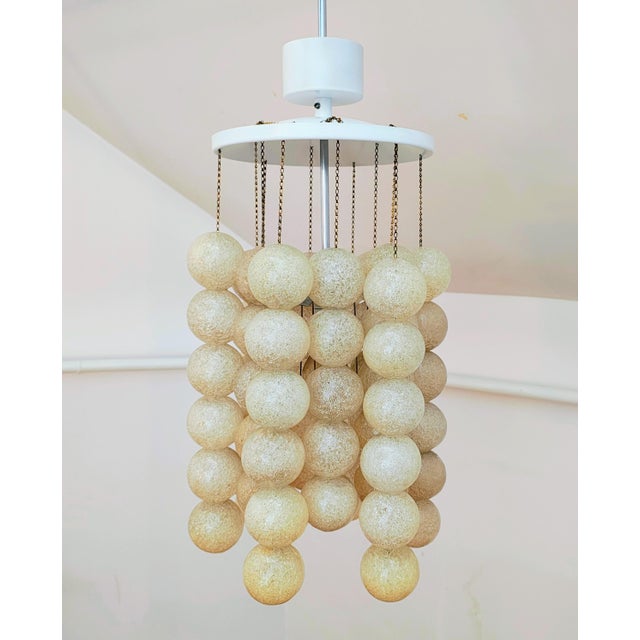 Beige Vintage Chandelier from Napako, 1970s For Sale - Image 8 of 12