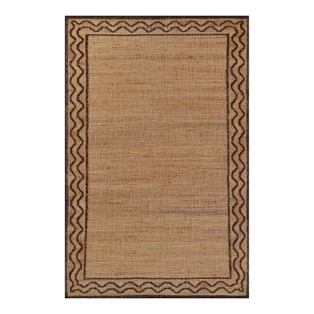 Erin Gates by Momeni Orchard Ripple Brown Hand Woven Wool and Jute Area Rug 2' X 3' For Sale