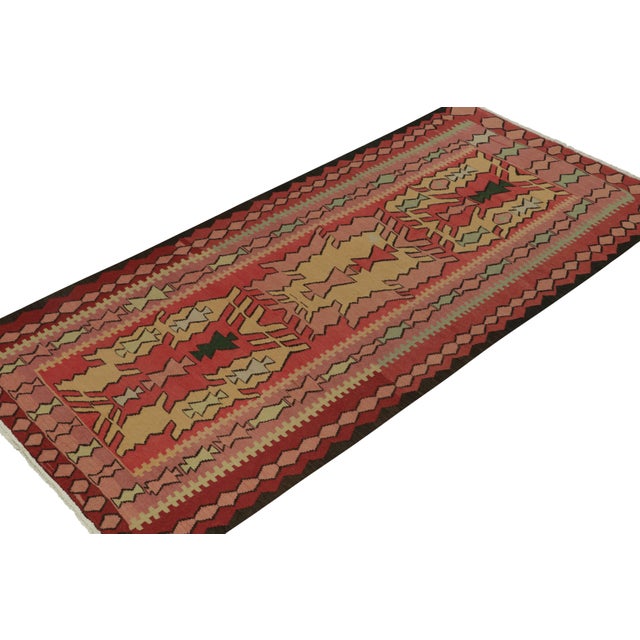 Rug & Kilim Vintage Persian Tribal Kilim Rug in Red, Pink, Gold Patterns Rug & Kilim For Sale - Image 4 of 7