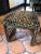 Newly Upholstery Leopard Rattan Ottomans/ Stools For Sale - Image 9 of 12