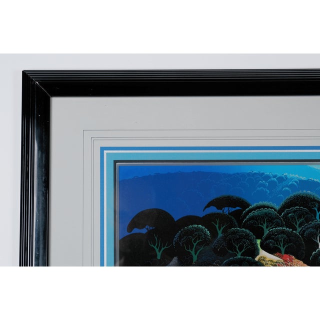 Wood 1986 Eyvind Earle "Garden of Eden" Artist Hand Signed & Numbered Limited Edition 292/350 Framed Serigraph With Certificate of Authenticity For Sale - Image 7 of 11