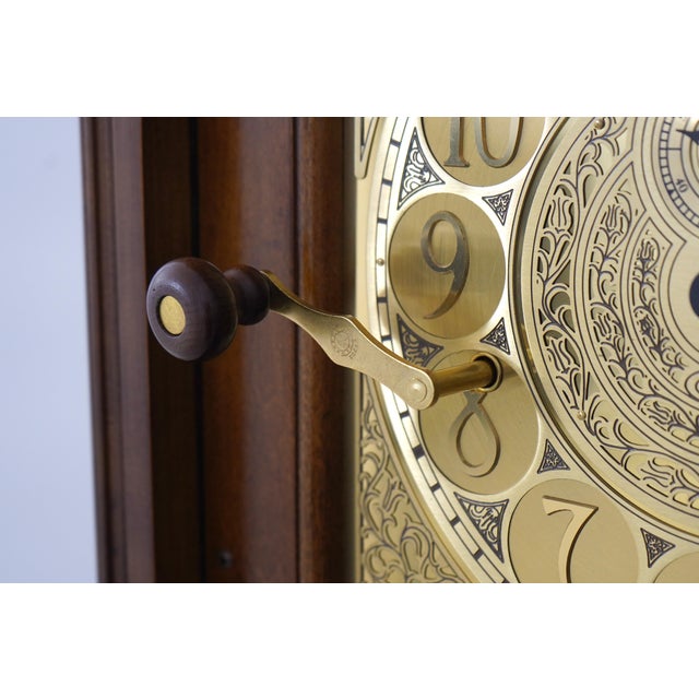 Ridgeway Gothic Walnut Tall Case Grandfather Clock For Sale - Image 15 of 18