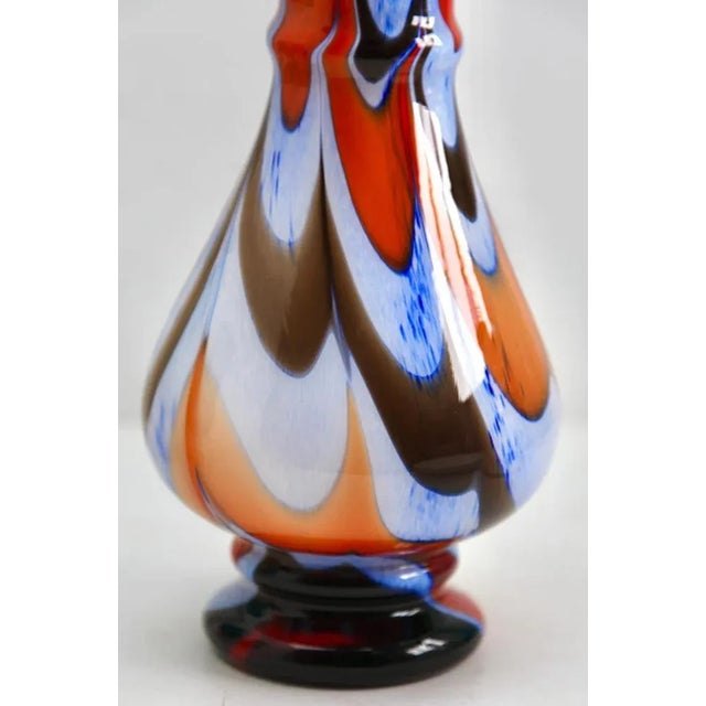 Vintage Space Age Opaline Florence Vase from Empoli, 1955, Set of 2 For Sale - Image 3 of 8