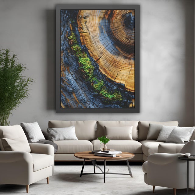 Not Yet Made - Made To Order Mossy Tree Rings — Framed Fine Art Giclée Print For Sale - Image 5 of 11