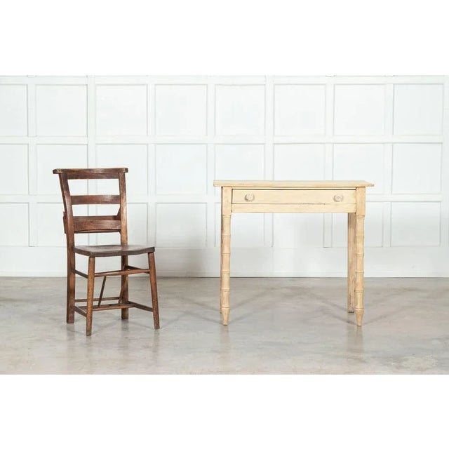 Regency English Stripped Pine and Faux Bamboo Writing Table, 1830 For Sale - Image 4 of 13