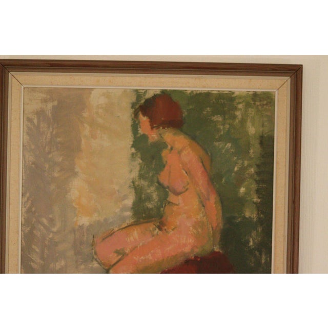 Axel Werner Ekelund, Seated Model, Nude, 1950, Oil on Panel For Sale - Image 13 of 15