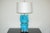 Contemporary Sculpted Glass Table Lamps in Blue For Sale - Image 3 of 10