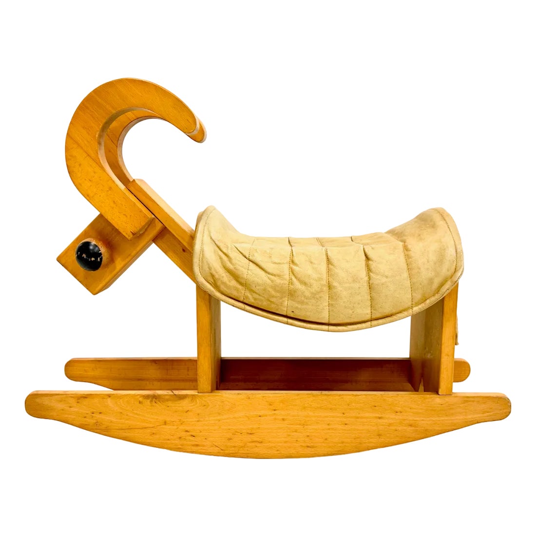 Mid-Century Wooden Rocking Billy Goat, 1960s | Chairish
