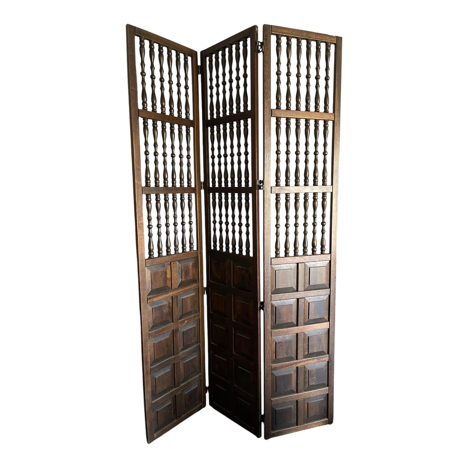 1970s Solid Wood Spindle Room Divider | Chairish