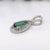 1ct Green Tourmaline Pendant W Earth Mined Diamonds in 14k White Gold | For Sale In Columbus - Image 6 of 8