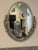 Art Deco French Art Deco Oval Nickel Beveled Mirror For Sale - Image 3 of 8