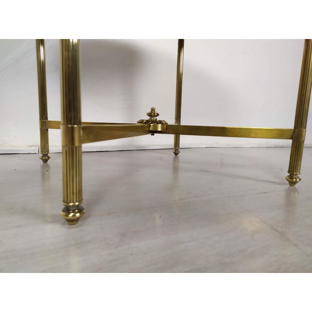 Coffee Table in Brass and Black Glass, 1970s For Sale - Image 6 of 16