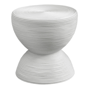Bongo White Rattan Side Table