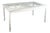 Fretwork Faux Bamboo White Dining Table For Sale