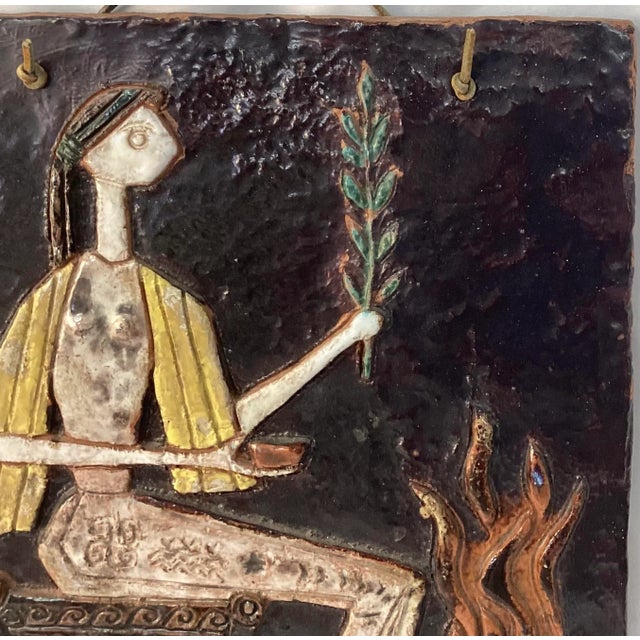 Contemporary Oracle of Delphi Ceramic Wall Art For Sale - Image 3 of 9