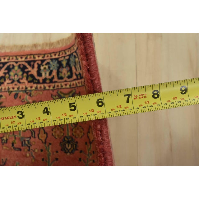 Textile Fine Sarouk Rug 2’5” X 4’6” Pink Wool Traditional Hand-Knotted Oriental Carpet For Sale - Image 7 of 9
