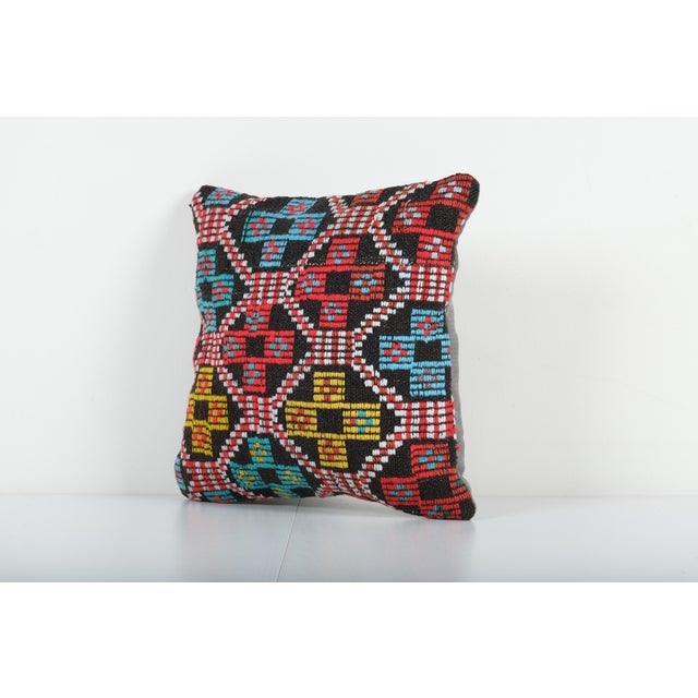 Mid-Century Modern Turkish Jajim Cushion Cover For Sale - Image 3 of 4