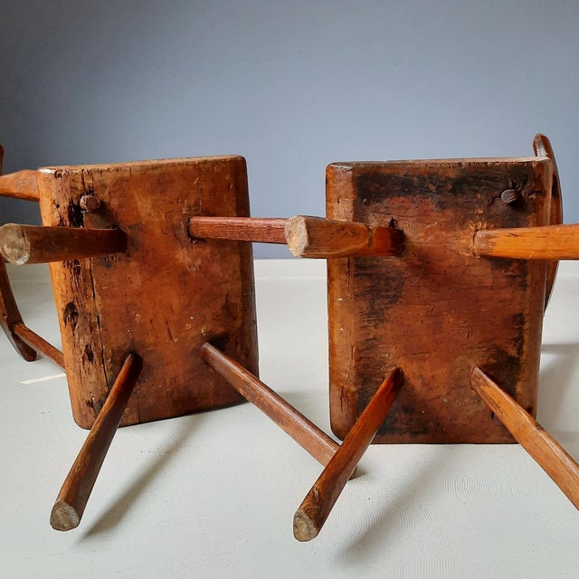 Antique 19th Century Farmhouse Chairs, Set of 2 For Sale - Image 16 of 17