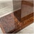 Wood Vintage Mid-Century Modern Sculptural Glass Console Table With a Burl Wood Veneer Pedestal & Chrome Base For Sale - Image 7 of 7