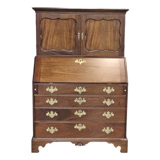 Kittinger Colonial Williamsburg Mahogany Slant Front Desk With Bookcase Cw-1 For Sale