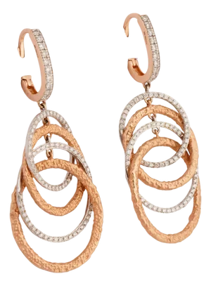 Natural diamond 1.03cts earring in 18k gold