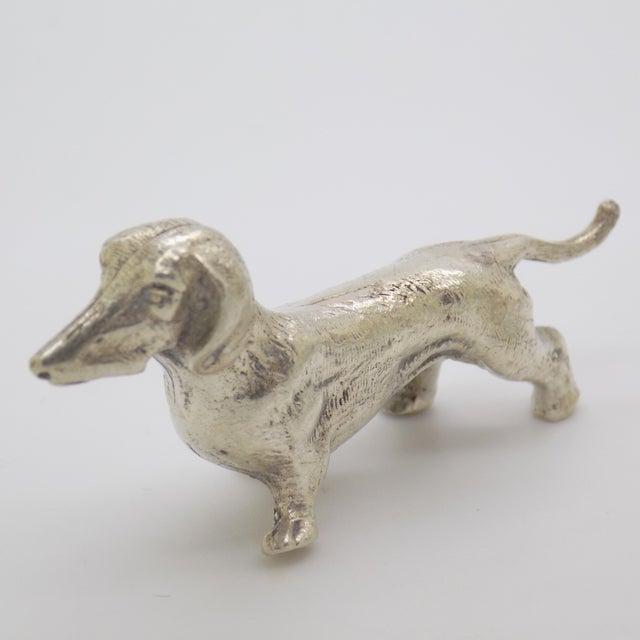 Vintage Italian Silver 800 Dachshund Figurine, 1950s For Sale - Image 4 of 10